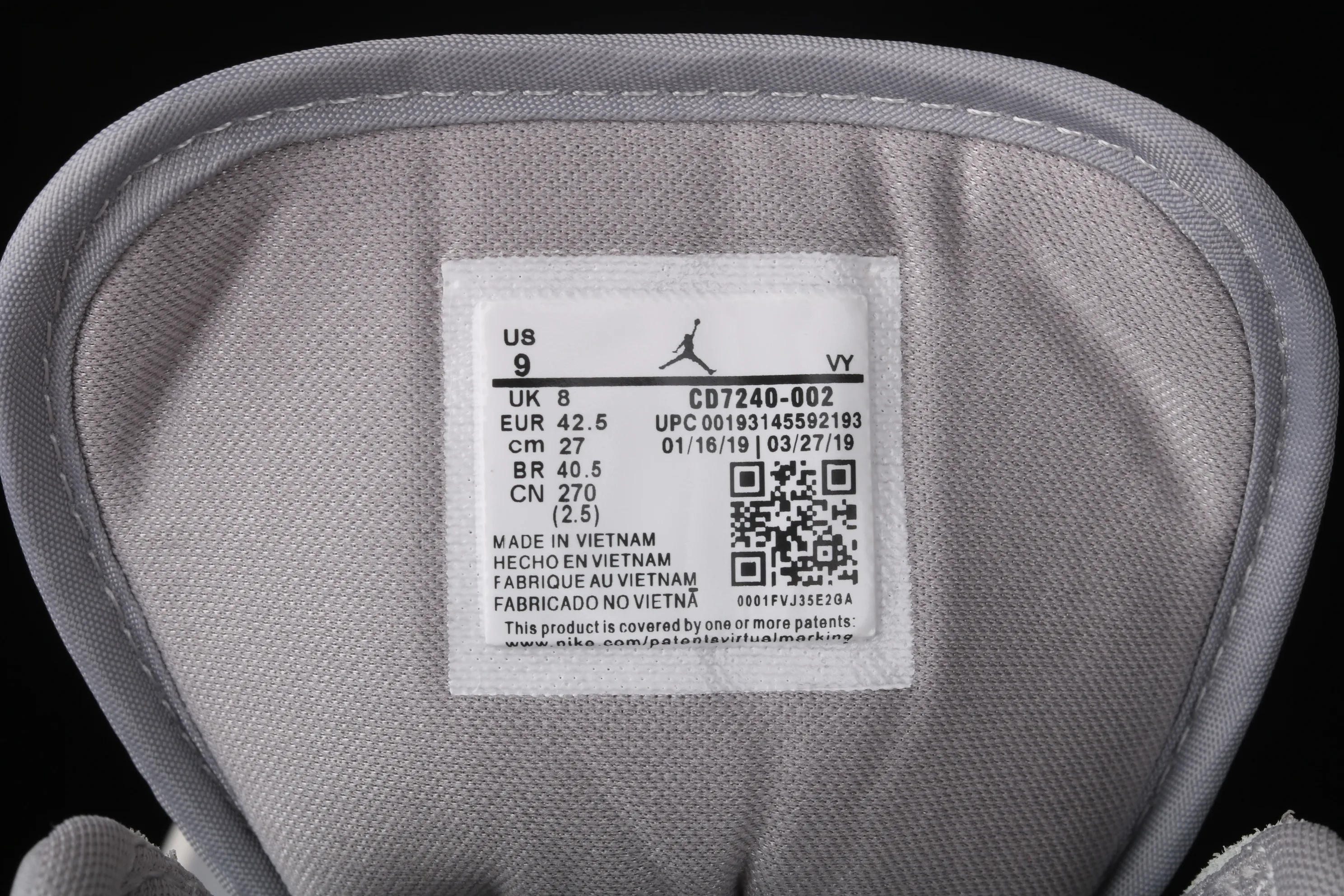All Categories Air Jordan Jordan Series Basketball Shoes Air Jordan 1 High Air Jordan 1 Mid AJ1 Joe 1 Gray Little Earl Basketball Shoes CD7240-002